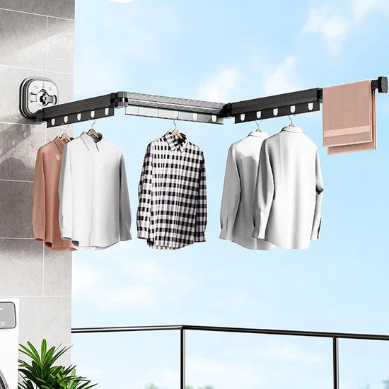 Cintre à ventouse™ | étendoir à linge pliable peu encombrant