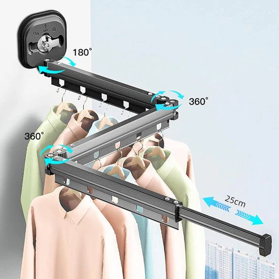 Cintre à ventouse™ | étendoir à linge pliable peu encombrant