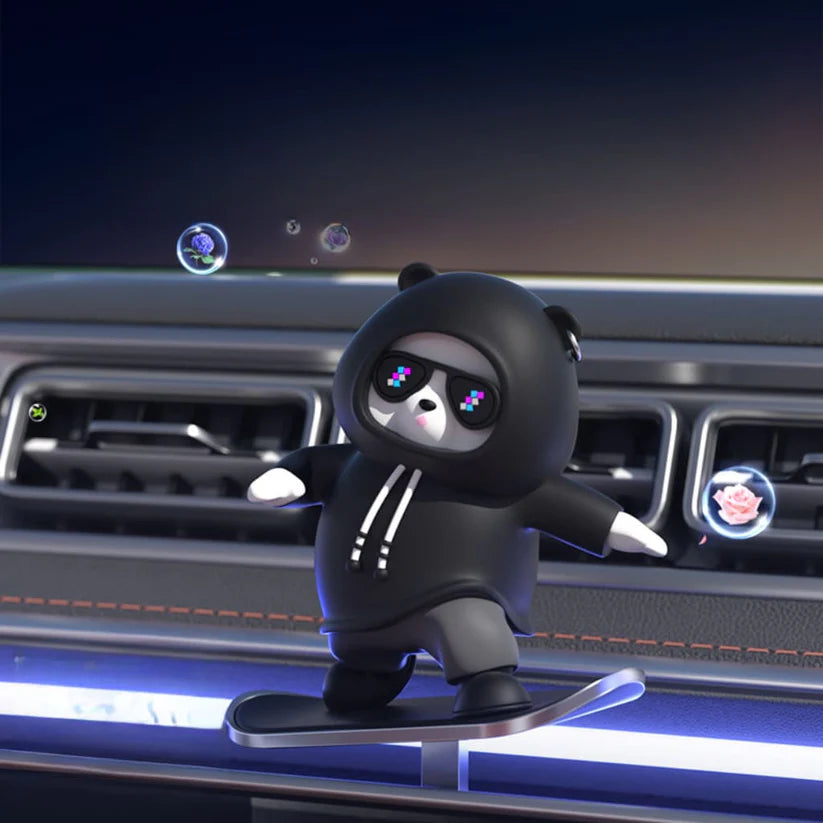Panda Skater™ – Ornement de Voiture Élégant et Ludique